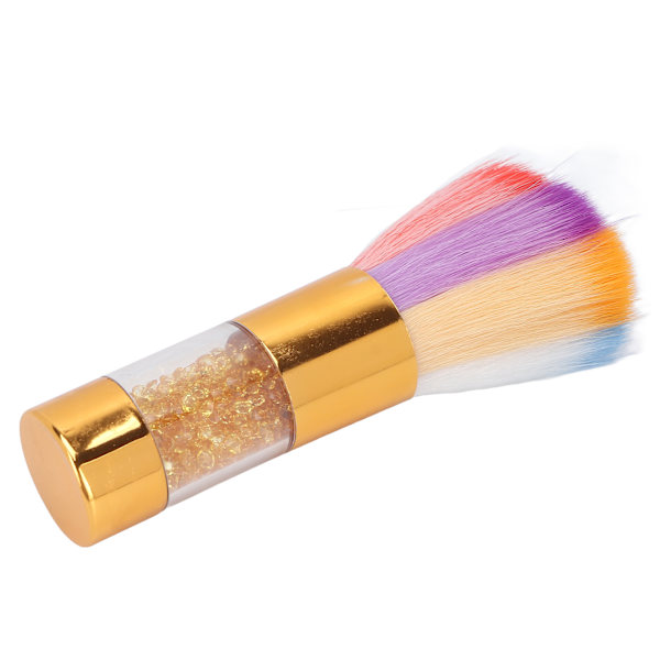 Bærbar Enkelt Farverig Makeupbørste Fluffy Blushbørste Neglekunst Støv Rengøringsbørste Guld