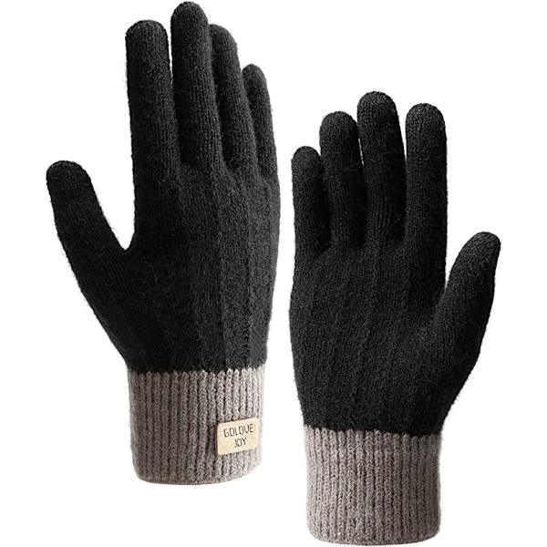 Vinter touch screen strikkede handsker