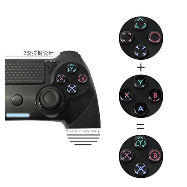 PS4-kontroll DoubleShock Trådlös för Play Station 4 Camouflage gray