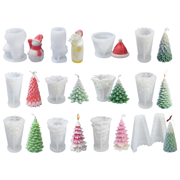 Julsilikonform Santa Claus Julgran DIY-form