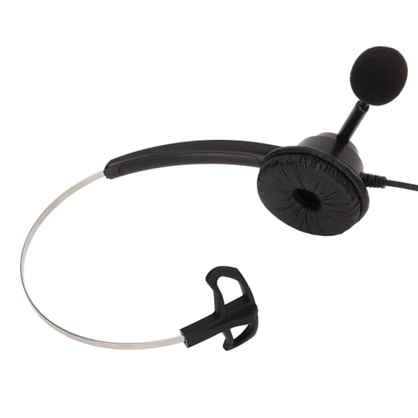3,5 mm Callcenter-headset med brusreducering, enkel öra kundtjänst hörlurar med mikrofon för VOIP-telefoner