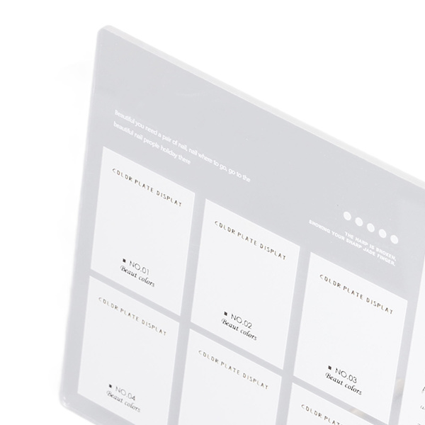 6 Farve Neglelak Displaybræt Akryl Genanvendeligt Multifunktionelt Klar Neglekunst Visning Holder