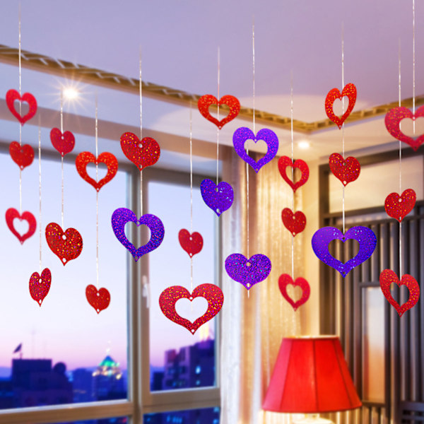 1 sett ballong glitterpynt til bryllup