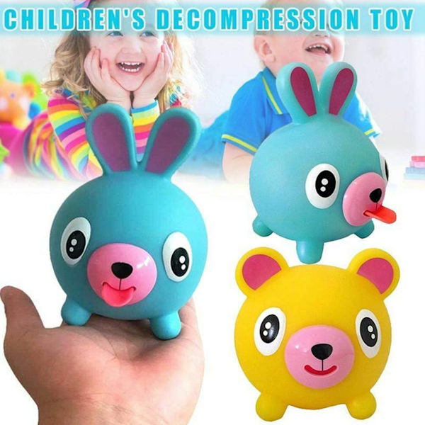 Pratande Djurboll PVC Tungan Ut Stressavlastande Mjuk Boll Leksak Barnpresenter