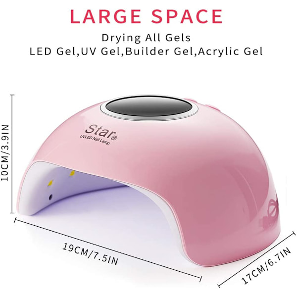 McNory 36 W nagellampa nageltork 18 LED/UV-lampa för naglar