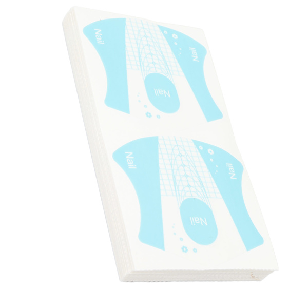 100 st Reusable Nagelstickers för Nagelsalong - Självhäftande Nagelförlängningsmallar