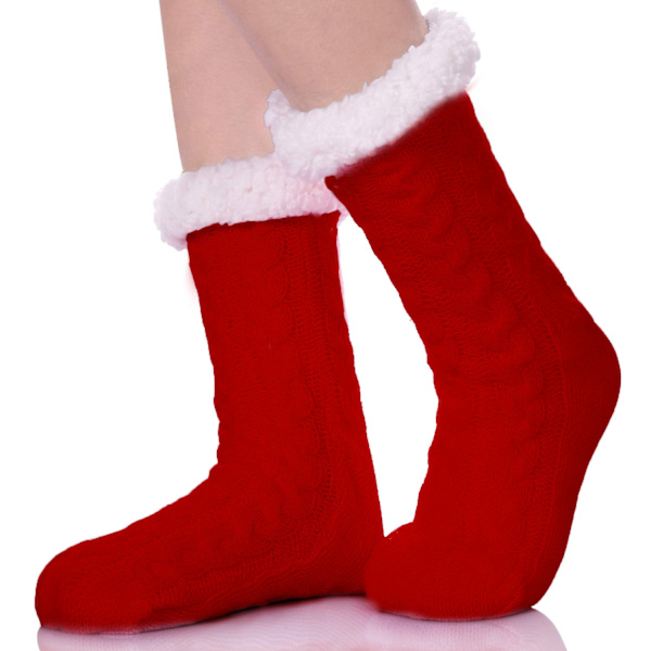 1 Par Julstrumpor i Tjock Korallfleece