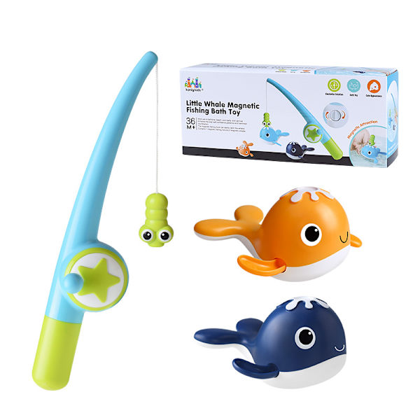 Baby Opvindsle Vand Hval Opvinding Svømmende Hval Badeværelse Magnetisk Fiskeri Dragt Bad og Vand Legetøj 10