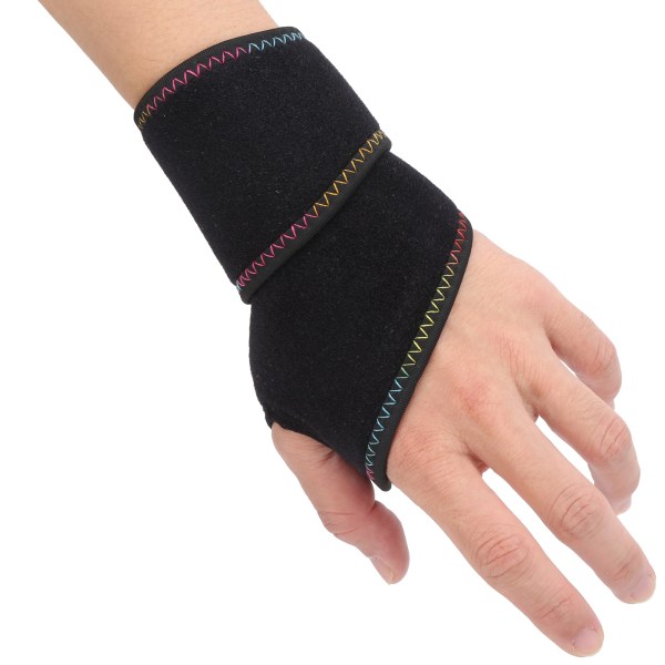 Handledsstöd Sport Elastisk Tryckförband Justerbar Handledsband Säkerhets Skydd Svart Färg Färgglada Linjer
