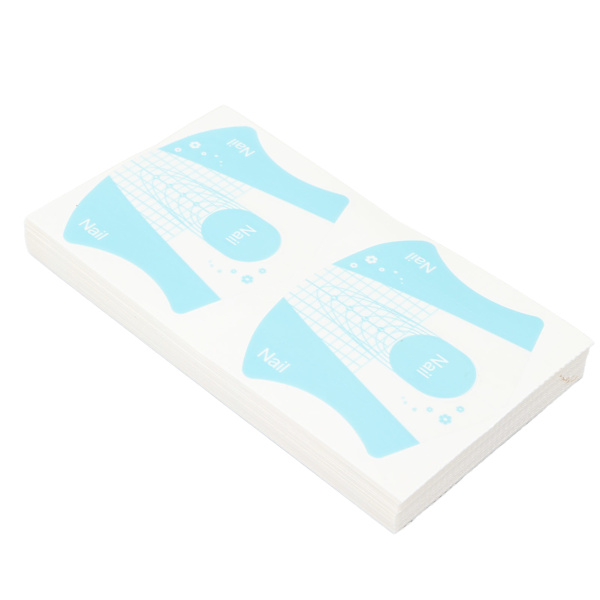 100 st Reusable Nagelstickers för Nagelsalong - Självhäftande Nagelförlängningsmallar