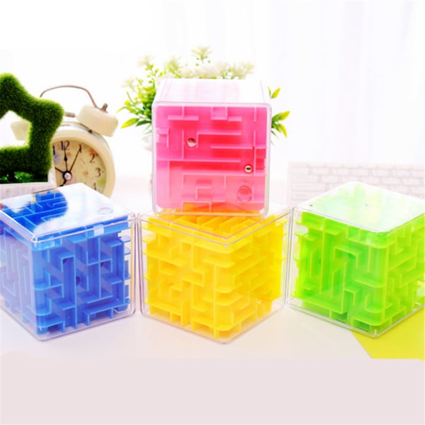 3D Maze Cube Labyrinth Rullende Perle Legetøj Børne Puslespil
