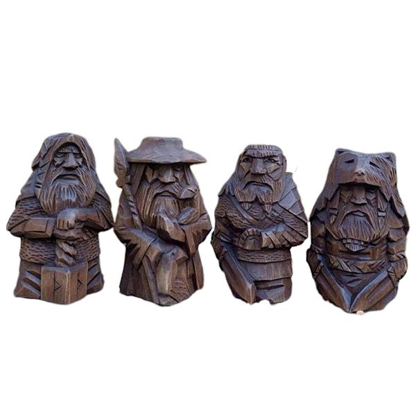 Odin Thor Resin Viking Statue Kunst Håndverk Ornamenter for Hjem Utendørs Hagedekorasjon