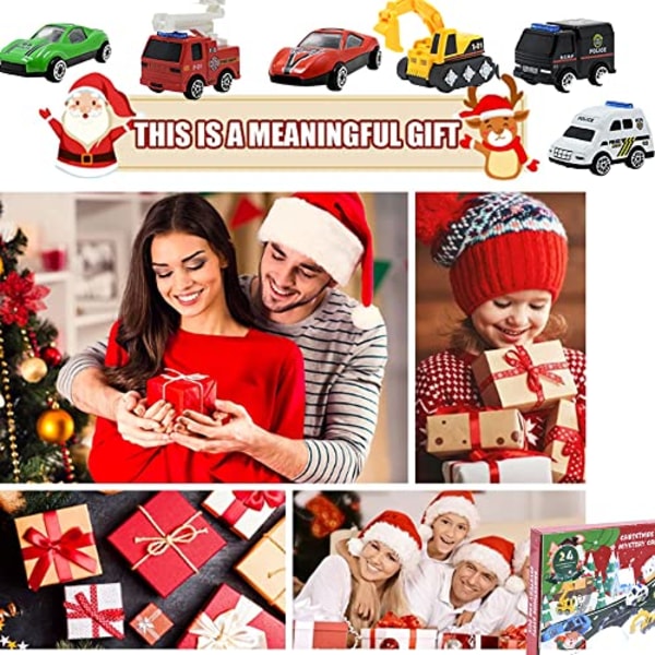 Adventskalender Barn 2023 Skönhet Vuxen Kinder Mädchen 24 delar Olika fordon Bilar Leksaker med jul 1