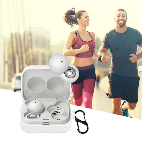 Silikonebeskyttende etui kompatibel med LinkBuds WF-L900 Bluetooth-øretelefoner med nøglering
