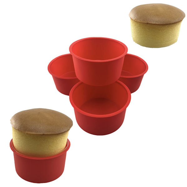 Tårta-formade doftljusformar e Mousse Frukt choklad Röd