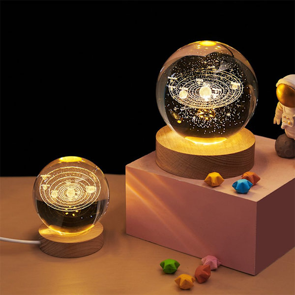 Kristallkula LED Nattlampa Bas Ornament