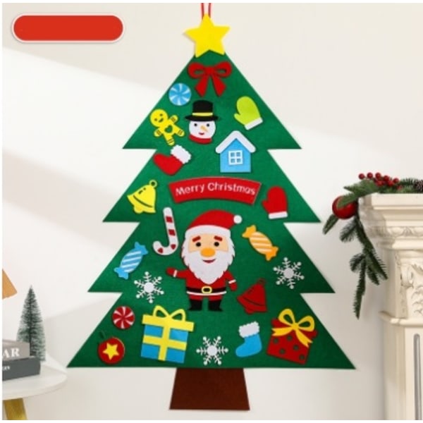 Väggmonterat Filtjulträd Vikbart Väggmonterat DIY-Materialpaket F
