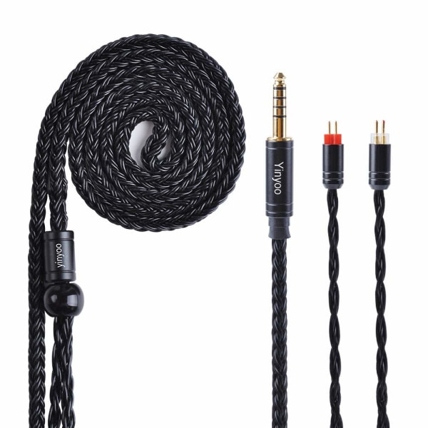 16-kjerne MMCX-kabel i kobber for utskiftning av hodetelefoner