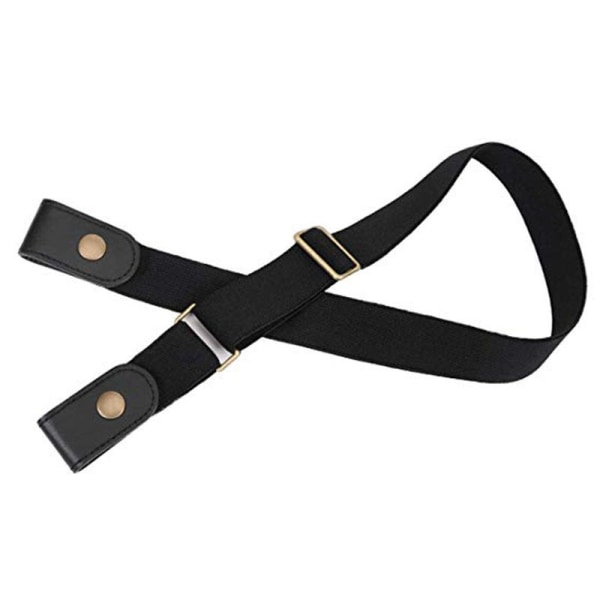 2-pack Elastiskt bälte utan spänne (one size) Svart