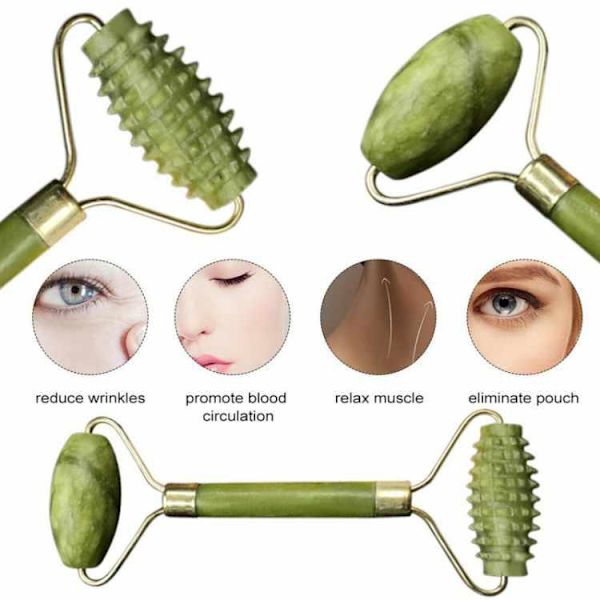 Gua Sha -hierontakiteli, suuri, ruskettunut - vihreä