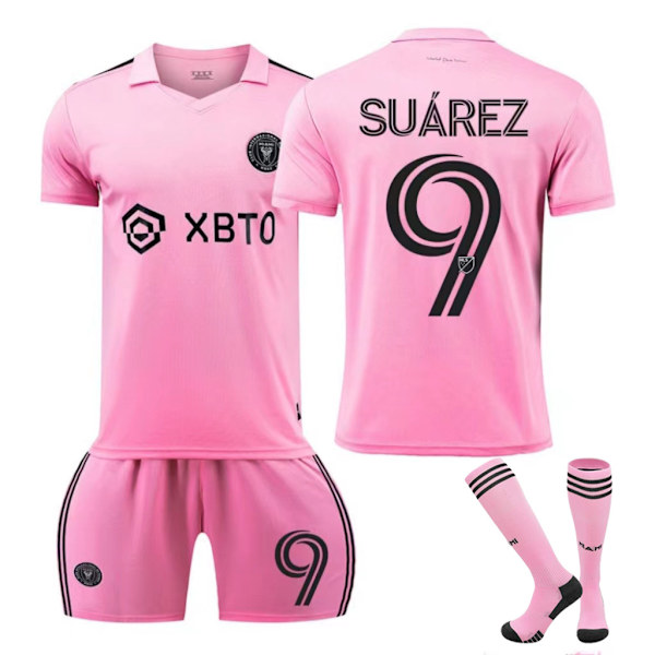 2324 Home Miami International Messi 10 trøjesæt fodboldtræningsudstyr 24 away game number 9 XL