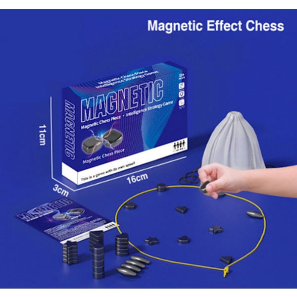 Magnetisk Sjakkspill - Magnetisk Sjakkpuslespill Strategispill - Julegave D