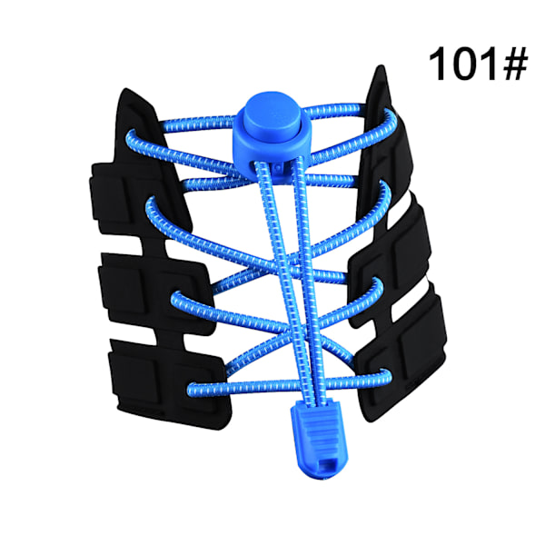 Lazy snørebånd, børnesikkerhed, ingen behov for at binde snørebånd, spænde med hvide prikker, elastisk reb, sports snørebånd Blue 120cm