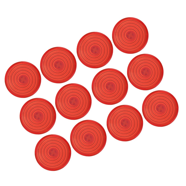 12 stk Arcade-knappdeksler - Erstatning for mekaniske trykknappdeksler for Kailh, Cherry, TTC, Akko, Glorious brytere (rød)