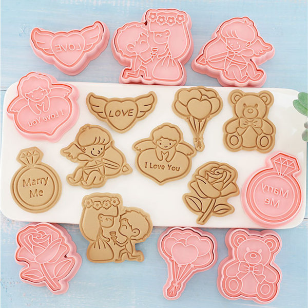 8-pack Valentine's Day Cookie Cutter Set Kjeksform