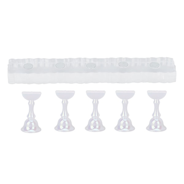Akryl Nagelkonstställ Salong Fingernagel Display Stativ Magnetisk Nagelkonst Träningsställ