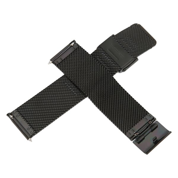 22 mm:n ruostumattomasta teräksestä valmistetut kellohihnat, mesh-kudotut kellohihnat, pikalukituskellohihnat, universaali solki Amazfit GTR 3:lle (musta)