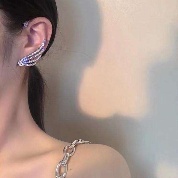 Engel Øreringe Mode Glitter Engel Øreclips Studs Øreringe til Kvinder Valentinsdag Fødselsdag Gave