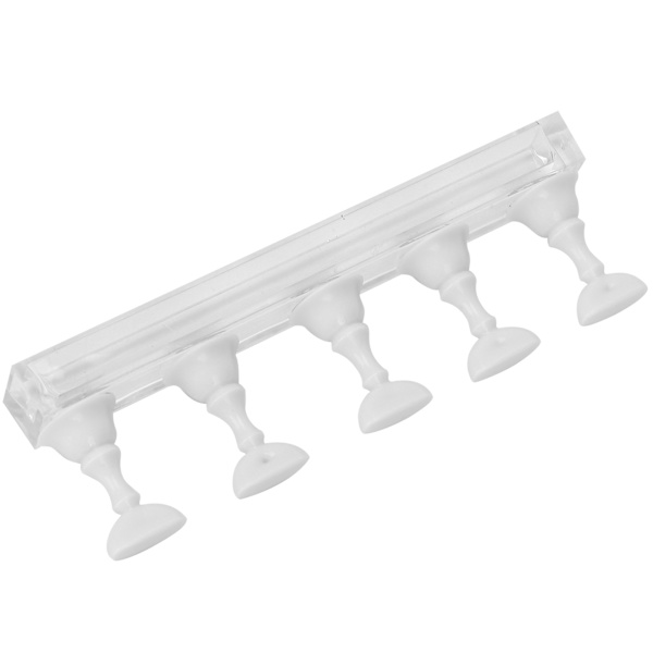Neglekunst Display Praksis Stativ Magnetisk Negle Fingernegl Tip Holder Manicure Sæt Værktøj Hvid