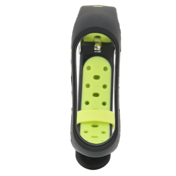 Smart Armbånd Smartklokke Håndleddsbånd Sløyfebånd Rem Tofarget Anti-Tapte for Xiaomi Mi Band 6 5 NFC (Svart Grønn)