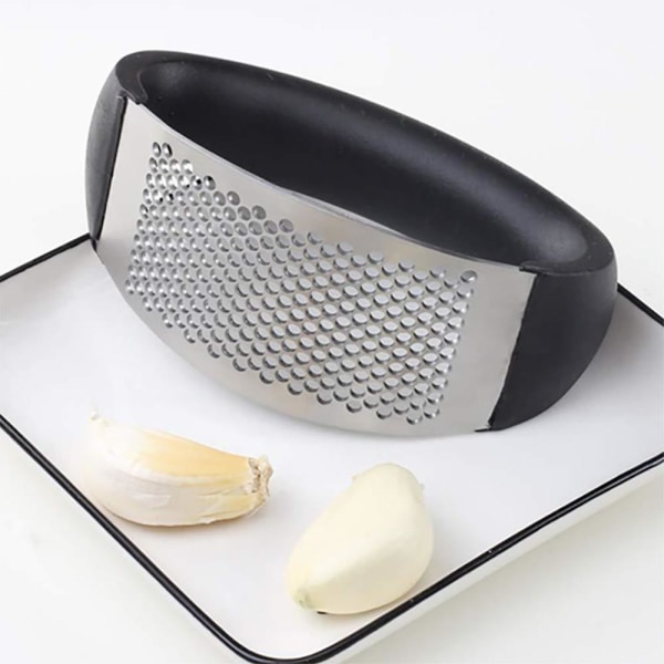 Hvidløgspresse i stål - Garlic press - Sort