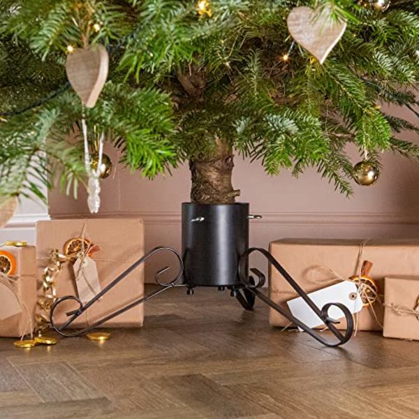 Harbor Housewares Perinteinen Joulukuusen Jalusta, Vahva Metallikehys Ja Jalat black