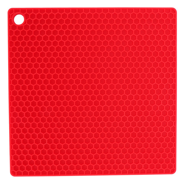 Eristystyyny Elintarvikelaatuinen silikonityyny Palovamma, sakeutettu mikroaaltouuniuunimatto keittiökäyttöön (punainen)