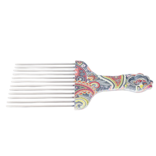 Hårplukkekam Profesjonell Afro Rustfritt Stål Tanglefri Hårplukkekam for Krøllete Hår Styling K4