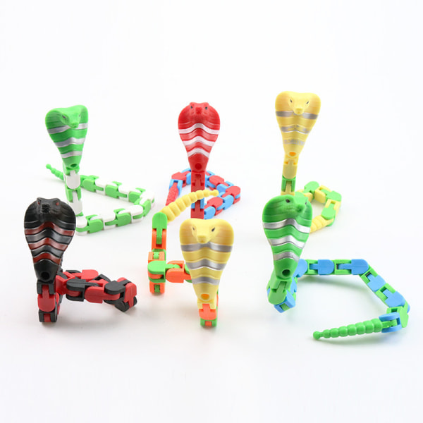 Ny exotisk dekompression Utbytbar kedja Snake Cykelben Ledkedja Spår Tryckreducerande kreativ leksak Color Random