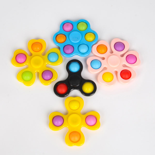 Pop It Hand Spinner Bubble Music Barn Decompression Smak Finger Gyro Roligt Tryckreducerande Leksak 3
