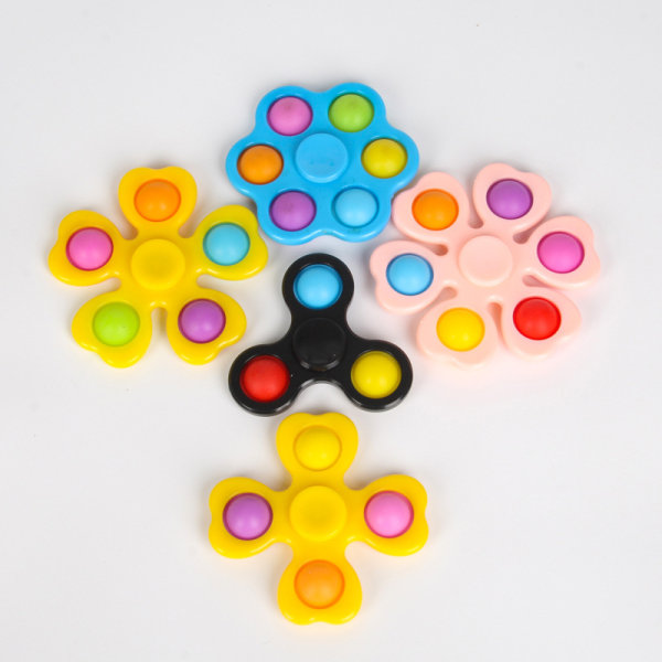 Pop It Hand Spinner Bubble Music Barn Decompression Smak Finger Gyro Roligt Tryckreducerande Leksak 5