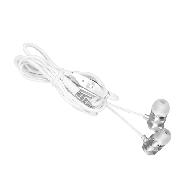 JY‑074 Langalliset kuulokkeet Stereo Bass Noise Canceling Isolating Earphones with Microphone for IOS for AndroidWhite