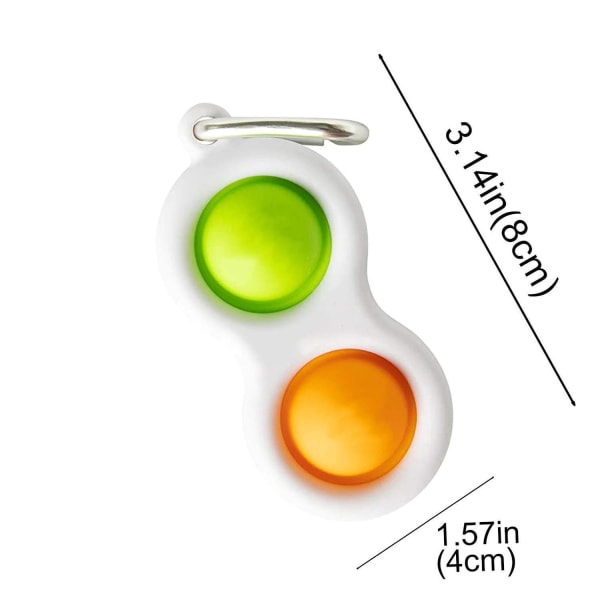 3-Pack - Mini Simple Dimple Pop It Fidget Toys - Leketøy