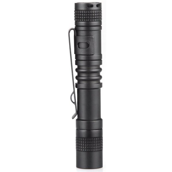 Liten ficklampa, 9 cm, 120lm, Svart