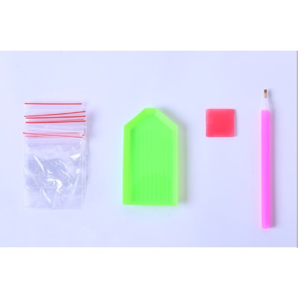 4 STK 5D Julediamanter DIY Nøkkelring Dobbeltsidig 1