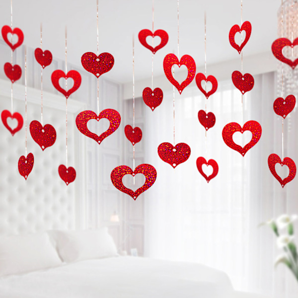 1 sett ballong glitterpynt til bryllup