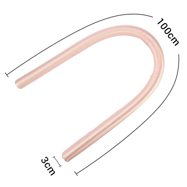 Hårband för värmefri lockning i sidenband, rosa