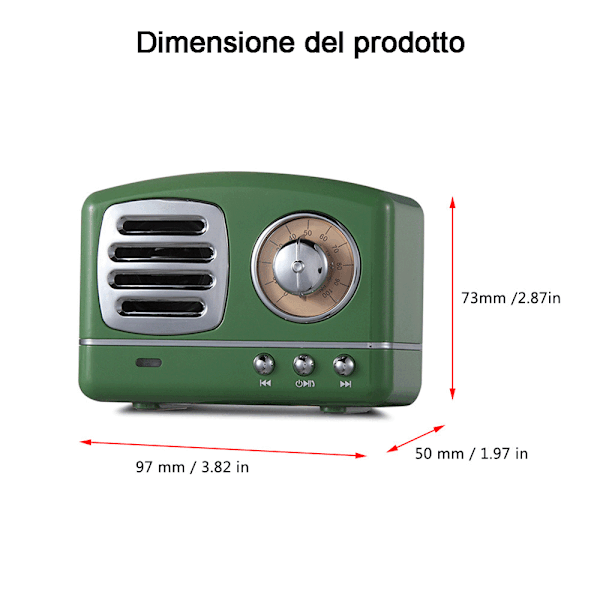 retro Bluetooth-högtalare trådlös minihögtalare