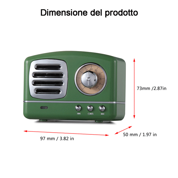 Retro Bluetooth-kaiutin langaton minikaiutin