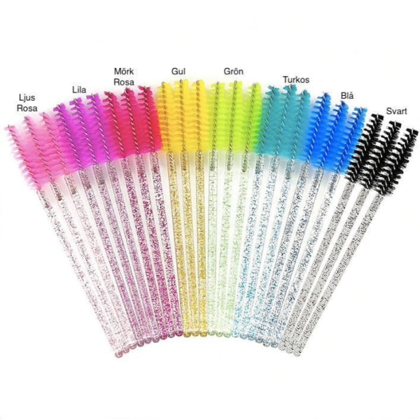 10 Count Mascara Brush, Mascara Brush - Mix Multicolor